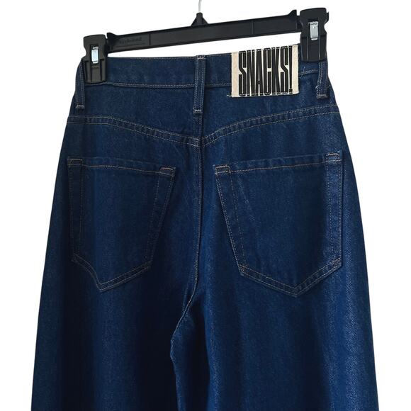 Mother Snacks Barrel Leg Kegger Heel Jeans In Wash Your Plate Size 23 - Picture 4 of 13